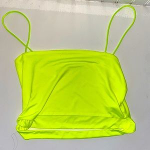 neon yellow tank top